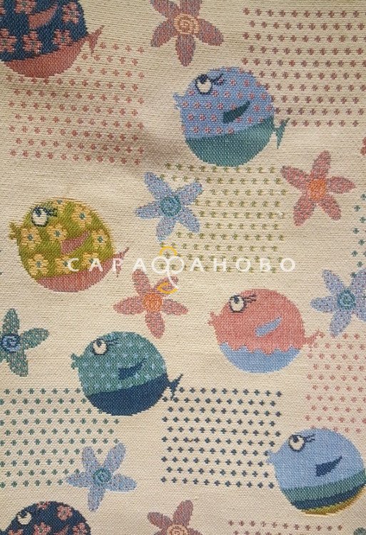Гобеленовая ткань 160 см. Рис Аквариум