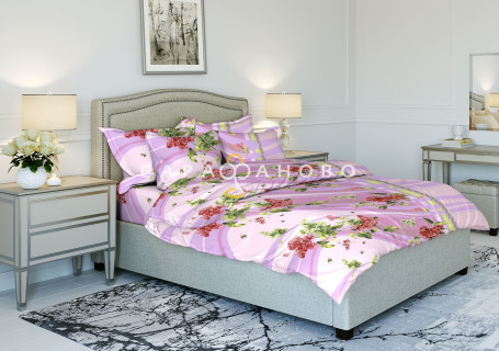Ткань Бязь 150 см рис. 3675-2 "Сирень"