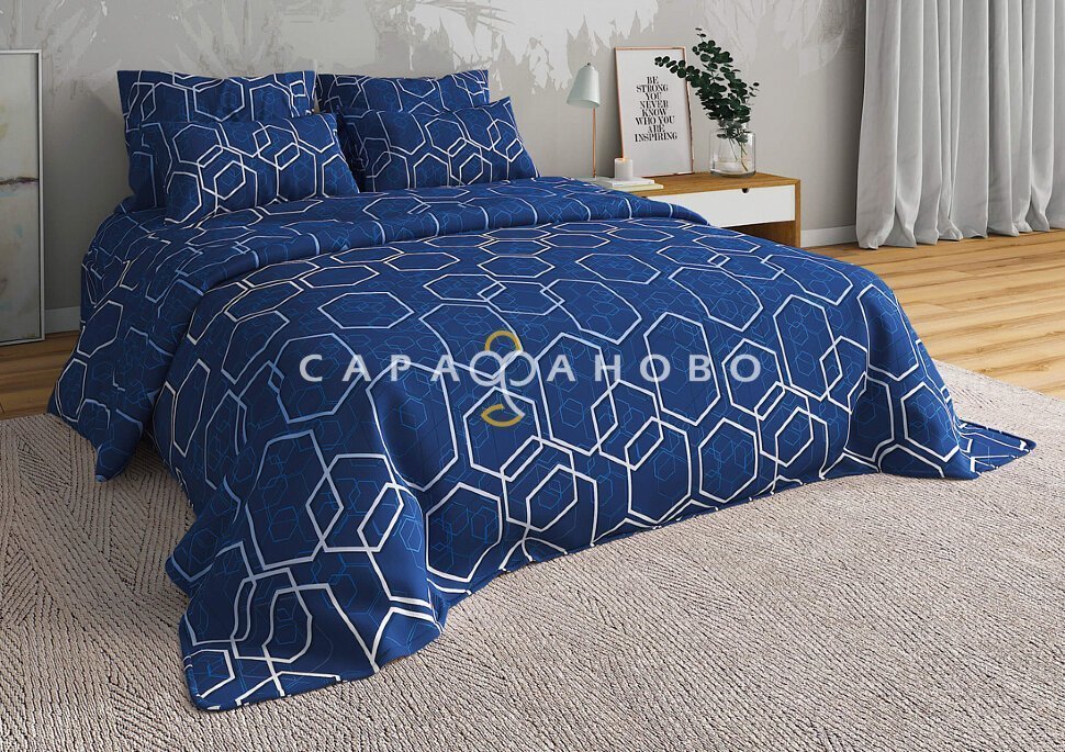 Ткань Бязь 220 см 125 гр рис. Светящаяся геометрия 1 (основа)