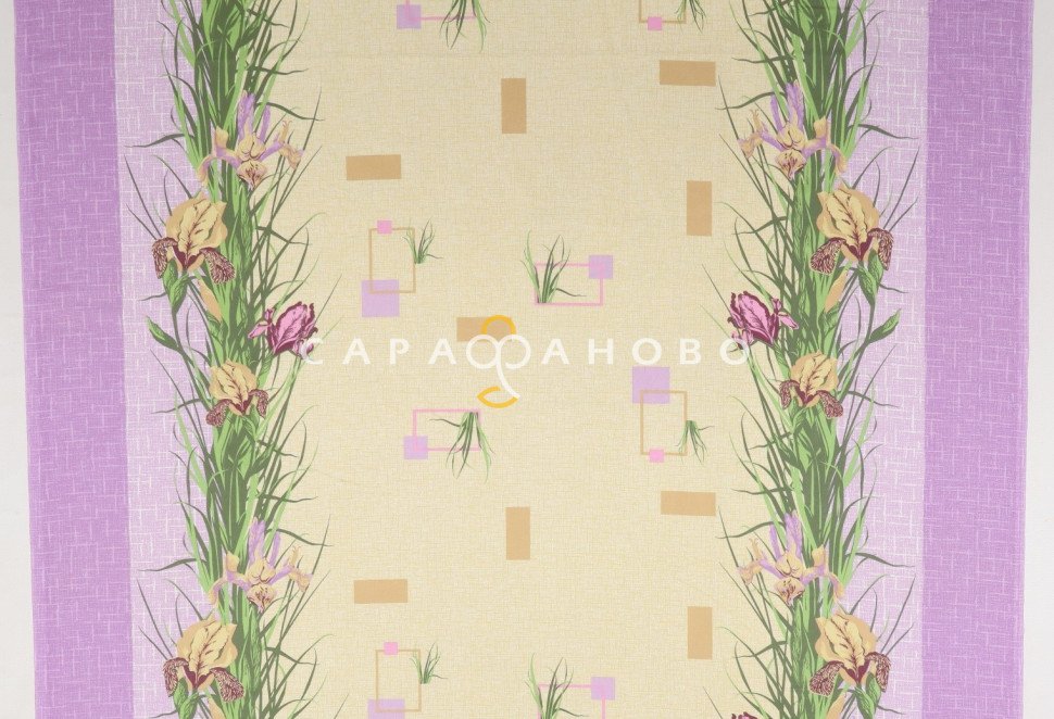 Ткань Бязь 150 см 140 гр рис. 3в2/3 Ирисы
