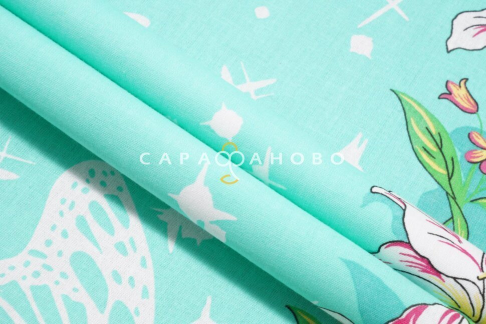 Ткань Бязь 150 см 140 гр рис. 82в3 Лилии