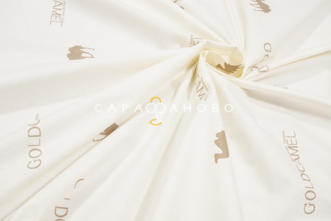 Ткань Тик 100% хлопок 220 см набивной диз Gold Camel 14-1118 GL М