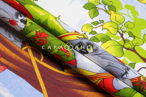 Ткань Поплин 150  Детская коллекция "Сладкая парочка" рис 4145 вид 1