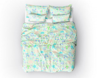Ткань Бязь 150 см 120 гр рис. 47в3/3 Совушки