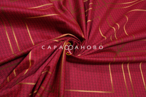 Ткань Сатин 220 см рис. 23002-1 Шарль(красный)