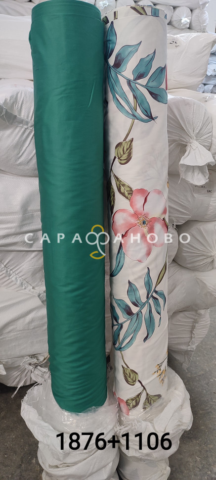 Ткань Сатин Люкс 60s 250 см 120 гр рис 1876А (основа)