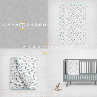 Ткань Ситец 95 см 21262-1 Дино