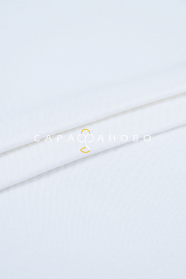 Ткань 40/1 Кмп Пенье Интерлок Чулок Белый