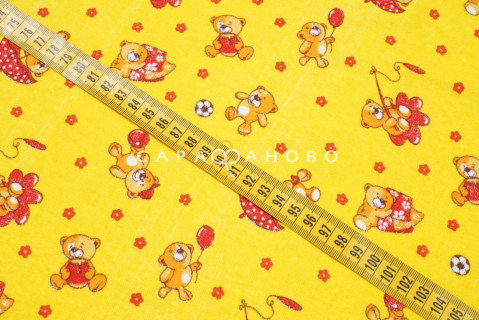 Ткань Фланель 90 см рис. 5264-4 "Крошка мишутка"