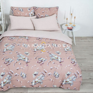 Ткань Бязь 220 см 120 гр рис Магнолия 13274-1 (КОМП)