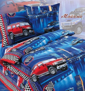 Ткань Поплин 150 Детская коллекция "Майами" рис 4144 вид 1