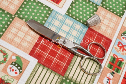 Ткань Полотно вафельное 150 см рис 29121 вид 1 "Новогодний пэчворк"