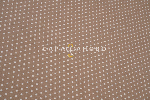 Ткань Бязь 150 см рис. 232/34 Горошек (кофе о/м)