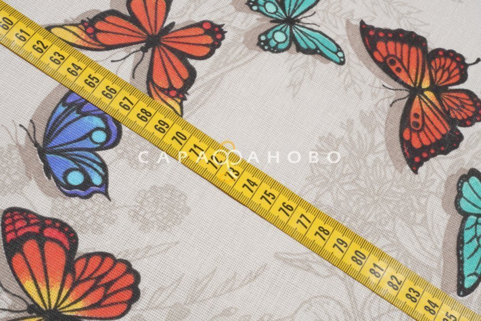 Ткань Бязь 150 см 120 гр рис. 252в8/5 Бабочки
