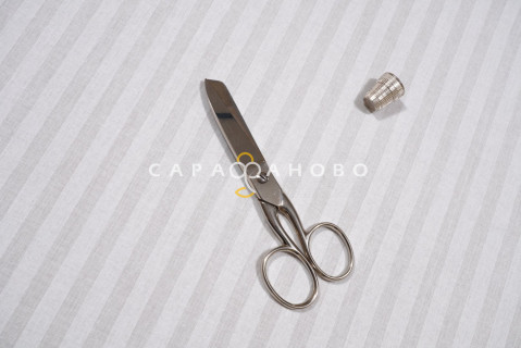 Страйп Поплин 220 см (1х1) рис 12423 белый