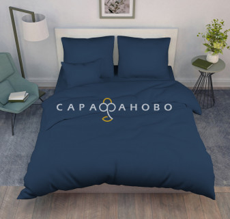 Ткань Перкаль гл/к 220 см 115 гр рис Синий