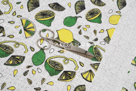 Ткань Рогожка 150 см рис. Фруктовое ассорти рис. 30088/1