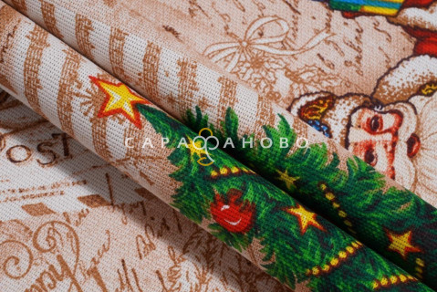Ткань Рогожка 150 см "Щелкунчик" рис 35038 вид 1
