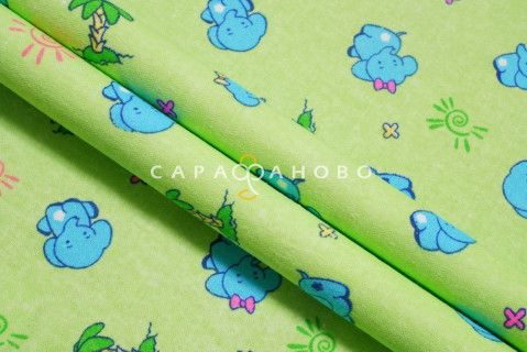 Ткань Фланель 90 см рис. 5263-3 "Добрый слоненок"