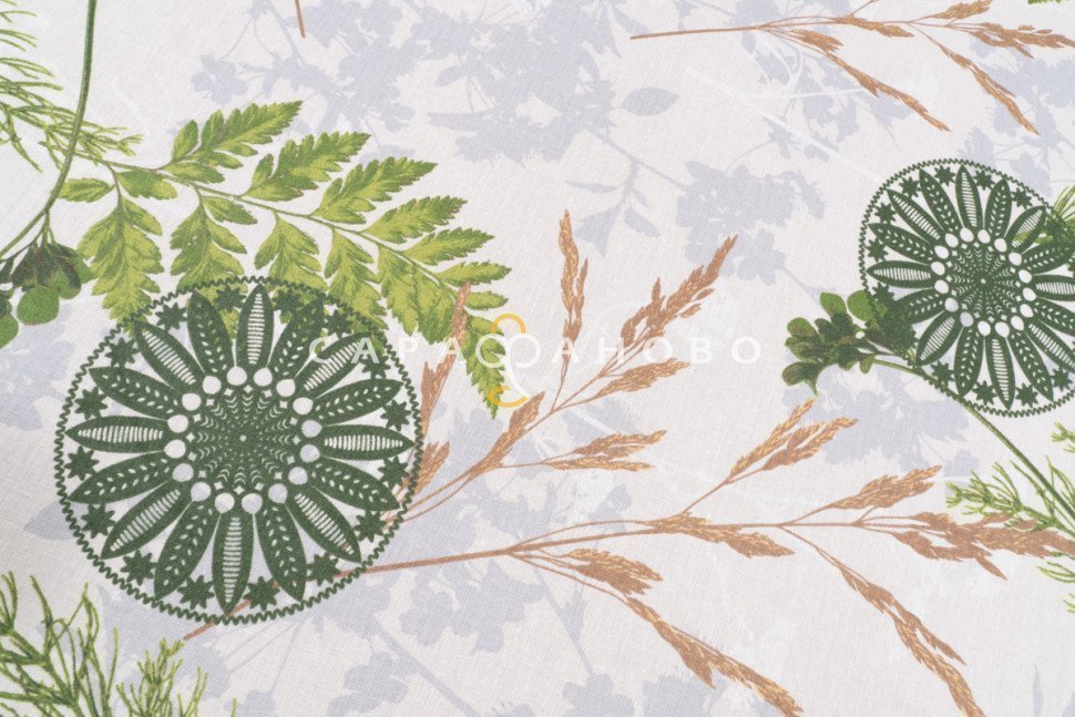 Ткань бязь 220 См. Папортник (734-1)