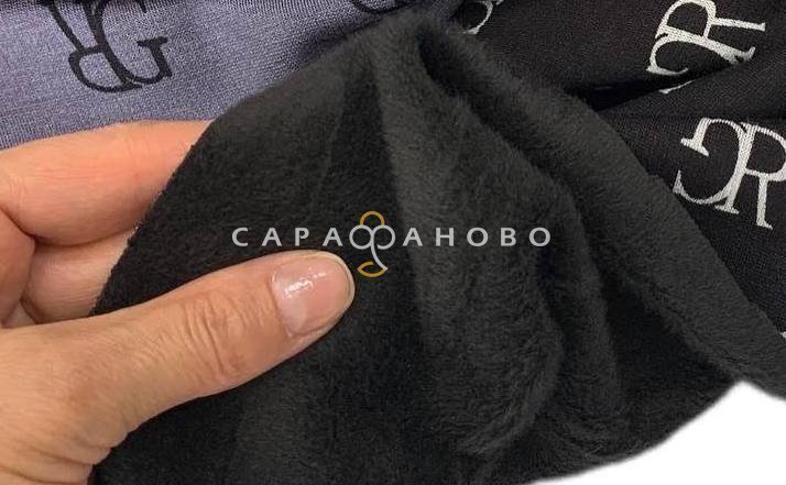 Трикотаж на меху 150 см 400 г/м2 рис Огурцы турецкие