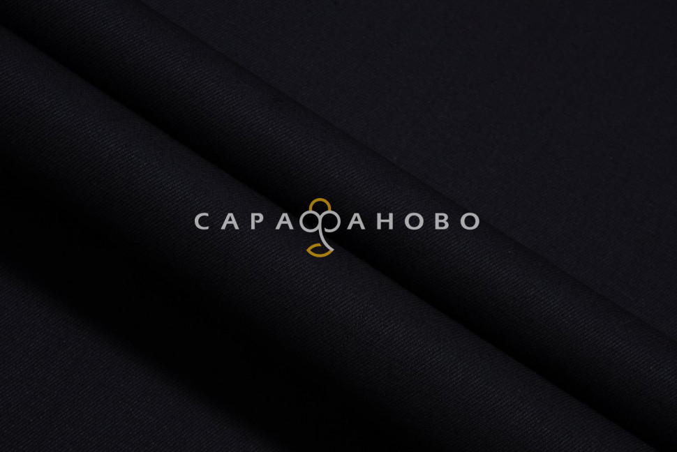 Ткань Саржа 150 см 260 гр №316 Чёрный