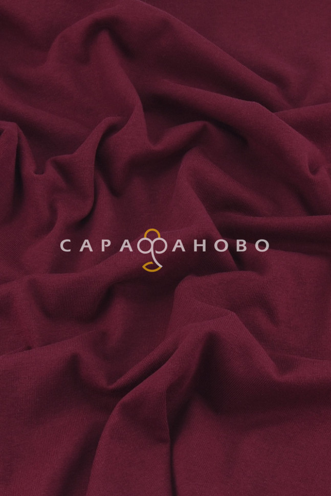 Ткань 30/1 Карде Кулирка Чулок Бордовый