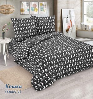 Ткань поплин 220 см "Кошки" рис 12065 вид 2