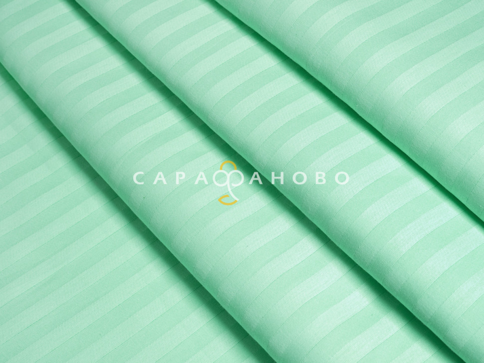 Ткань Страйп-сатин 240 см 1-1 Мята 40*40