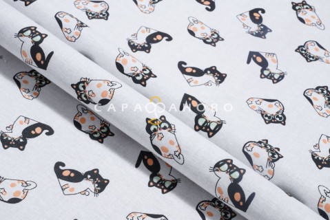 Ткань Ситец 95 см рис 29150 вид 1 "Котики"