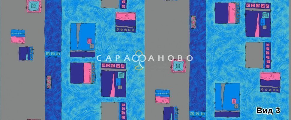 Бязь набивная 150 см 100 гр, рис 126 вид 3