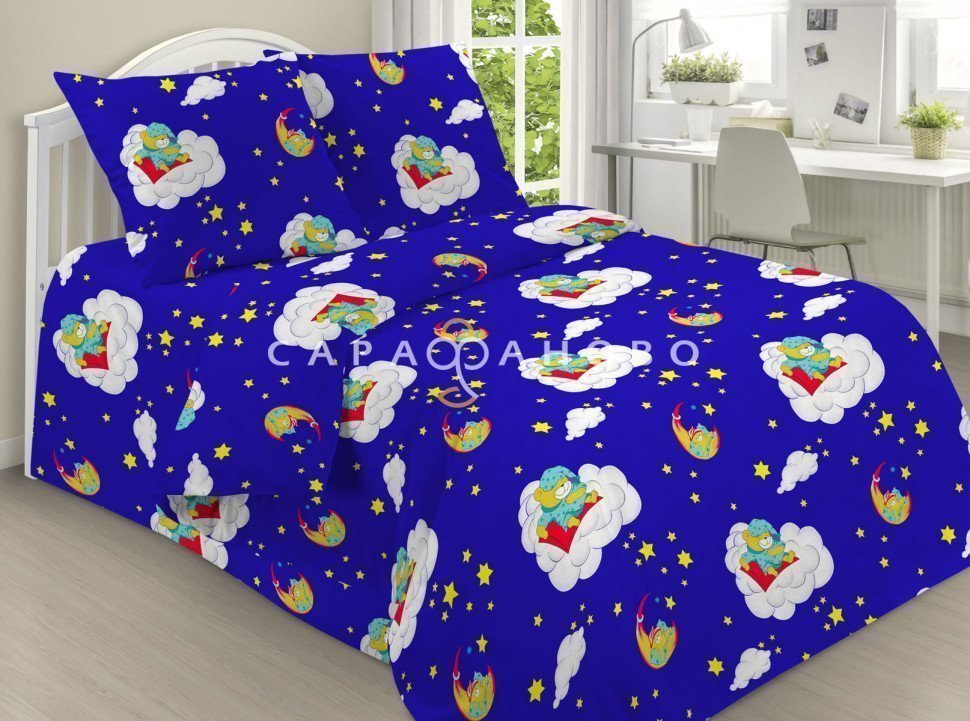 Ткань бязь 150 см детская 100 гр/м2 рис 562 вид 1