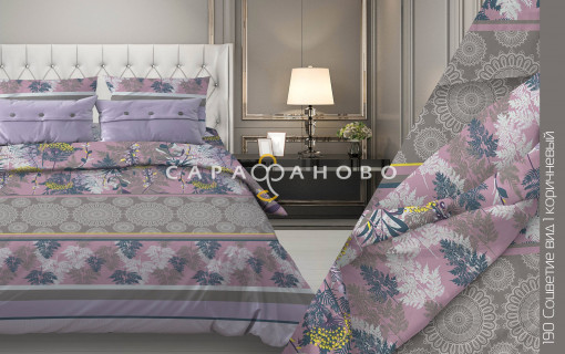 Ткань бязь 220 см 120 гр рис Соцветие 1