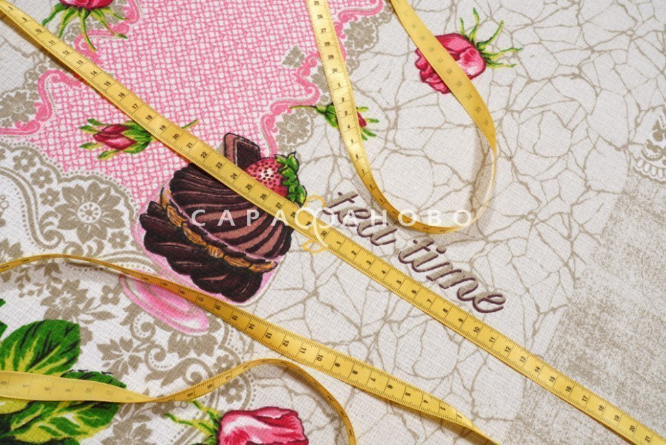Ткань Вафельное полотно 150 см рис. 10921/1 Чаепитие