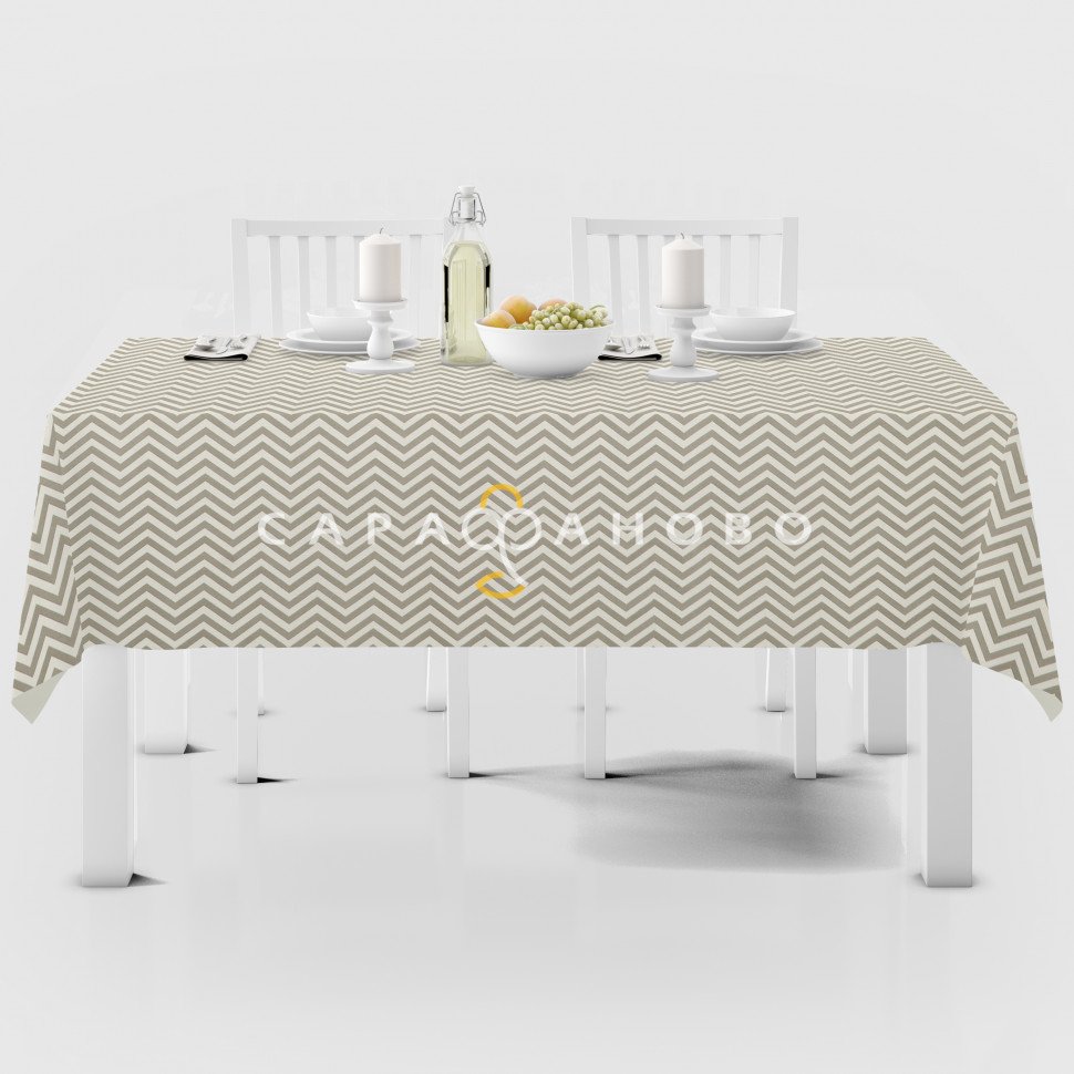Ткань Рогожка 150 см 150 гр №757-7П Зигзаги
