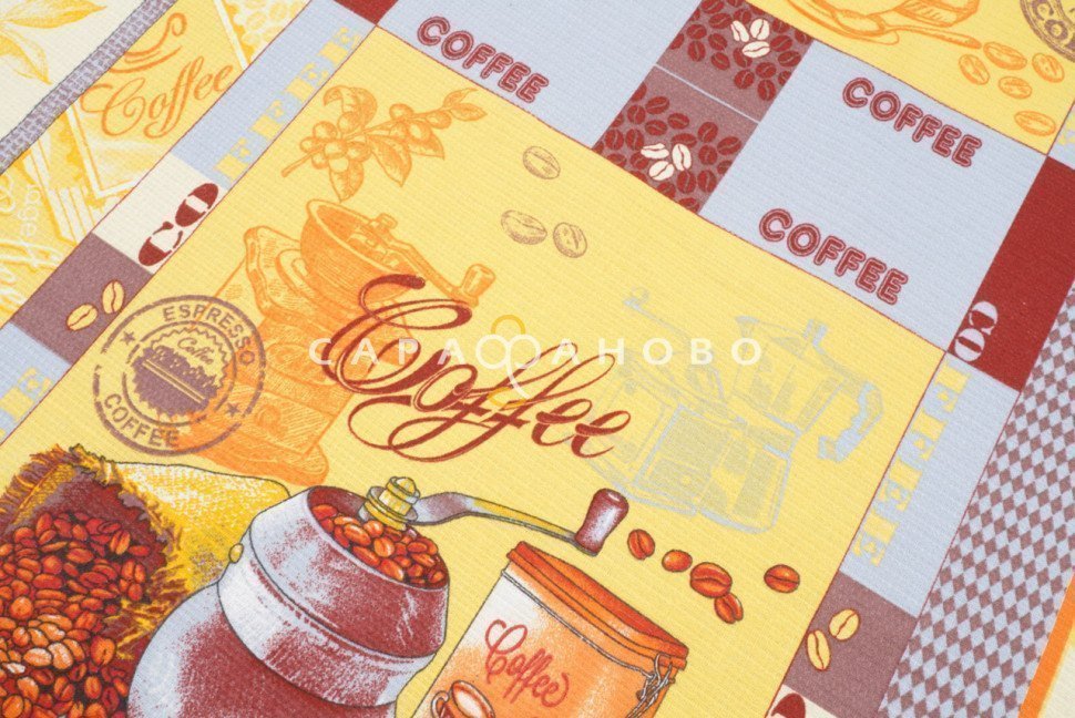 Полотно вафельное 150 см №715-1п Кофе